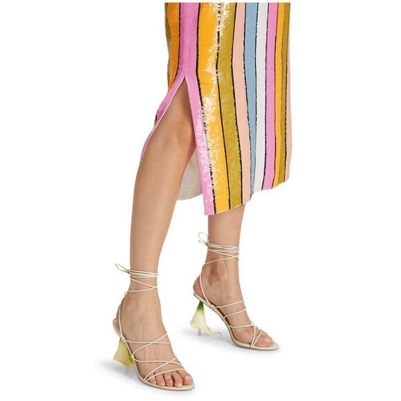 Veronica Beard Ivanna Striped Sequin Midi-Dress - Picture 6 of 7